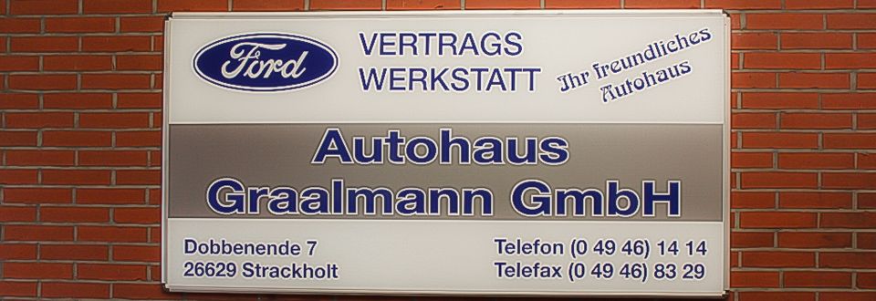Autohaus Graalmann GmbH, Ford-Fachhändler, Neu- und Gebrauchtwagen